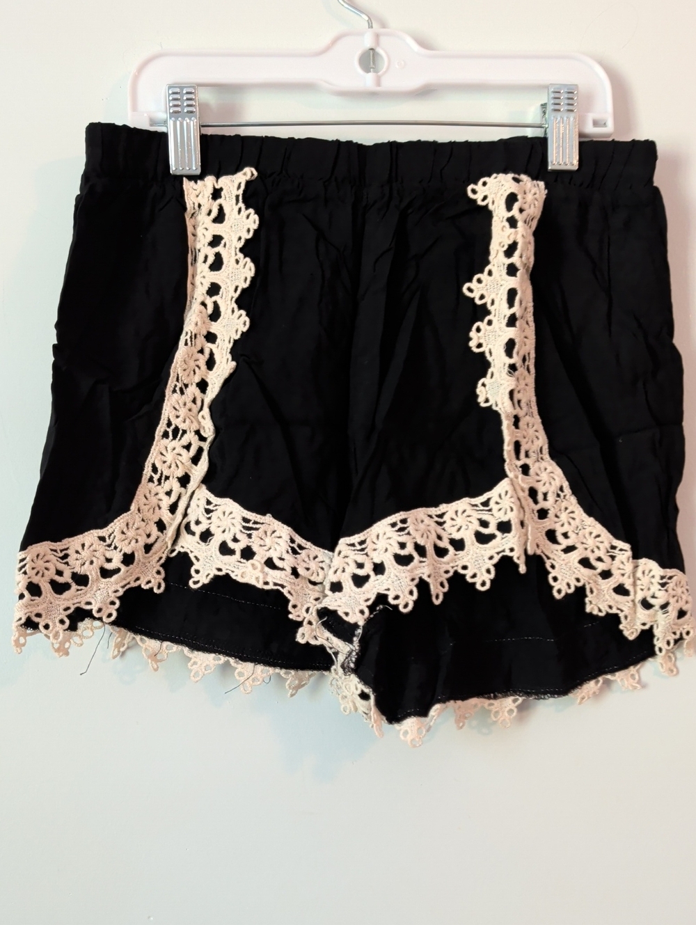 Rue21 Black Lace-Trim Shorts